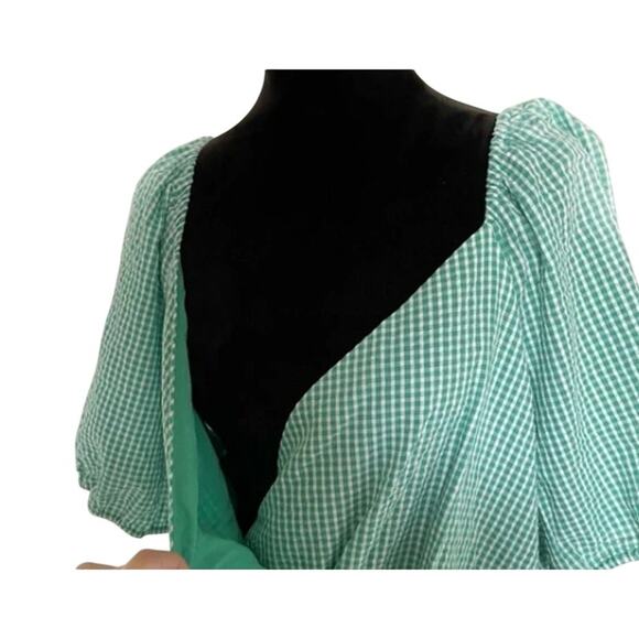 NWT DRAPER JAMES Green Gingham Dress 3X - Picture 4 of 5